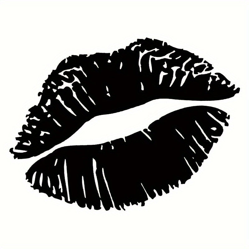 Pegatinas de coche impermeables con estampado de labios para mujer, logotipo de beso, calcomanías para la ventana trasera