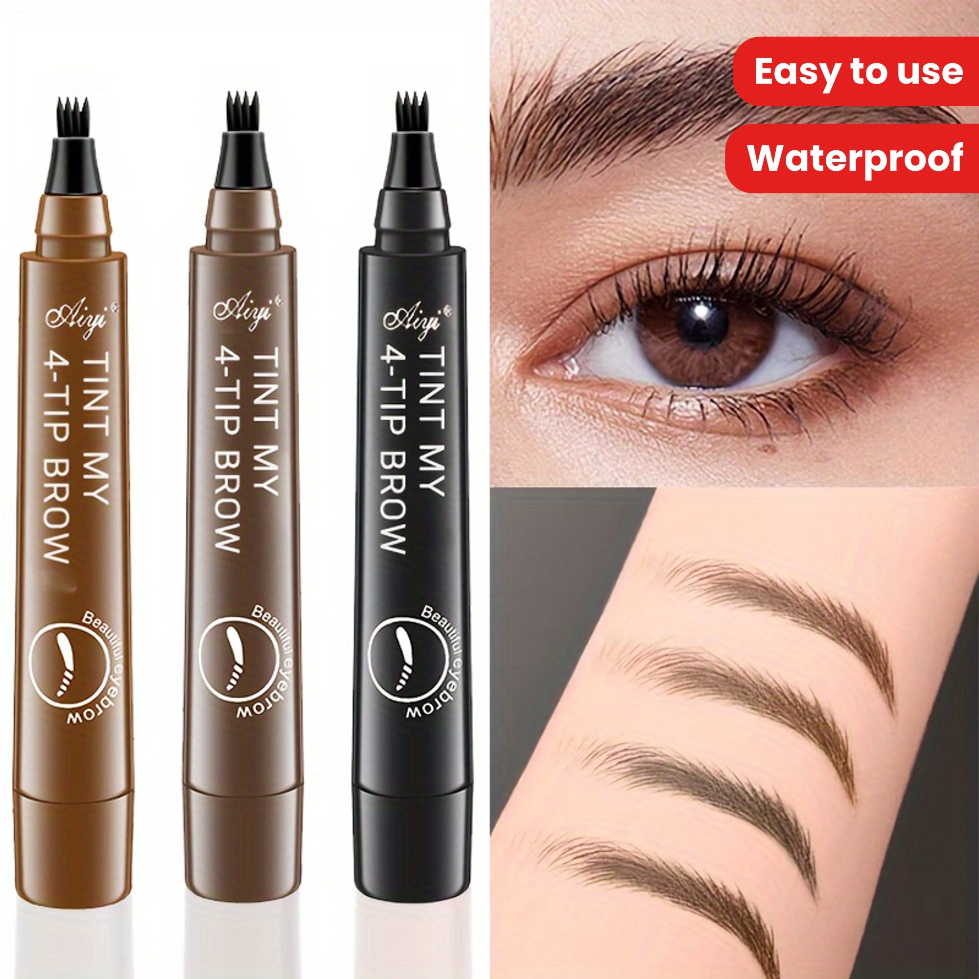 Long-Lasting Waterproof Microblading Eyebrow Pen for Natural Defined Brows