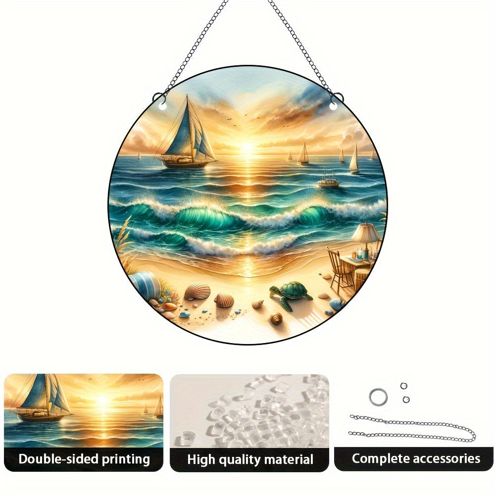 Qirg'oq suzish manzarasi san'ati quyoshni ushlovchi deraza osilib bog' dekoratsiyasi