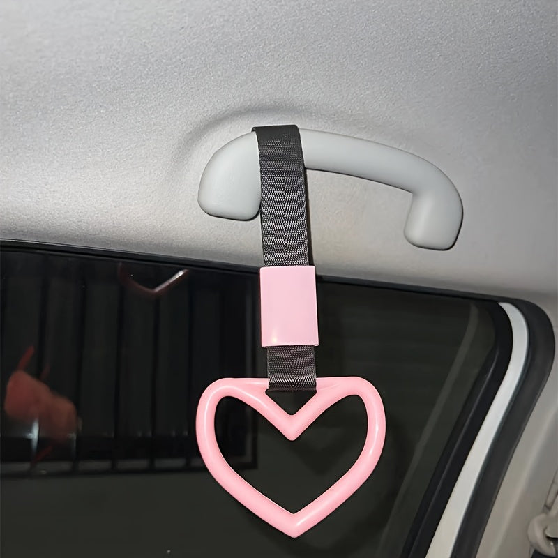Universal Car Tow Rope Heart Ring Handle Strap Decoration
