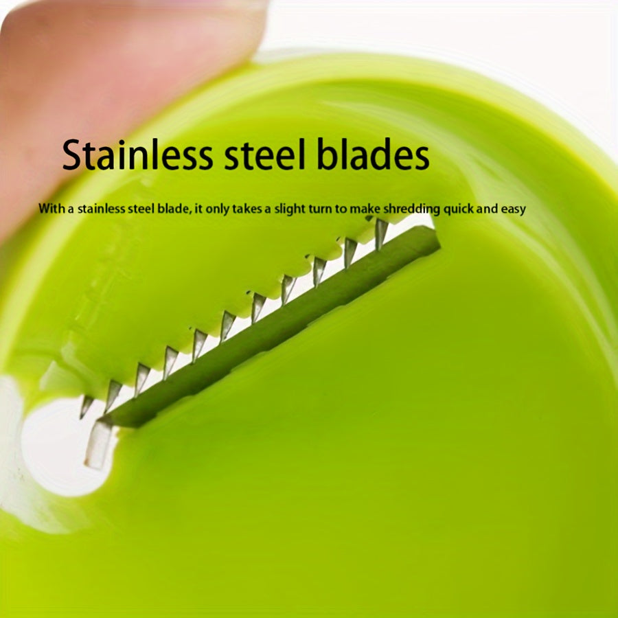 Kitchen Spiralizer for Zucchini Noodles and Vegetable Grating Green Plastic