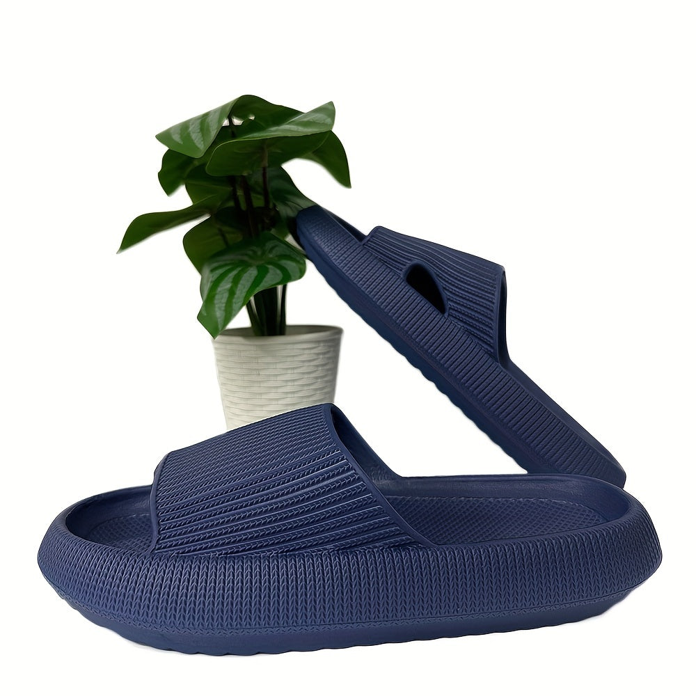 Женские шлепанцы однотонные, повседневные, с мягкой подошвой, для душа