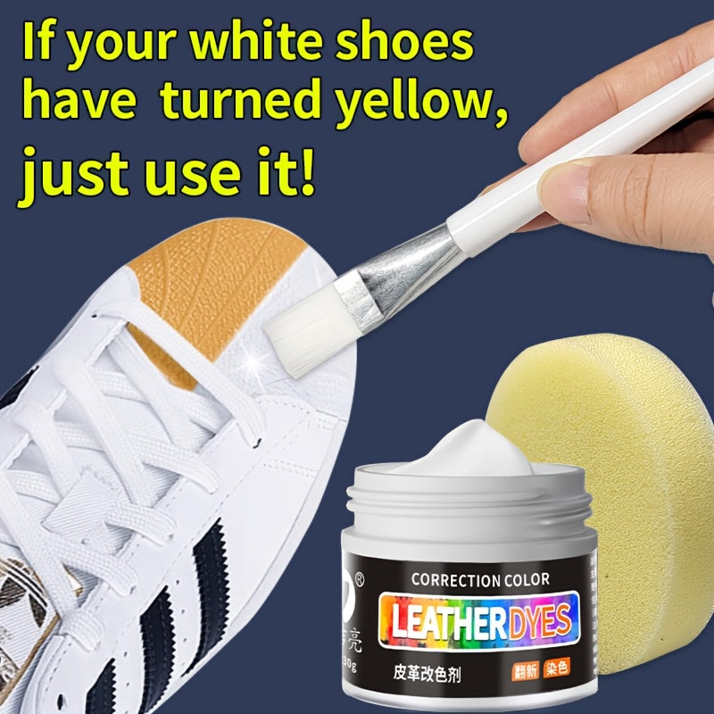 White Shoe Repair Kit 3pcs for Faux Leather Sneakers and Boots