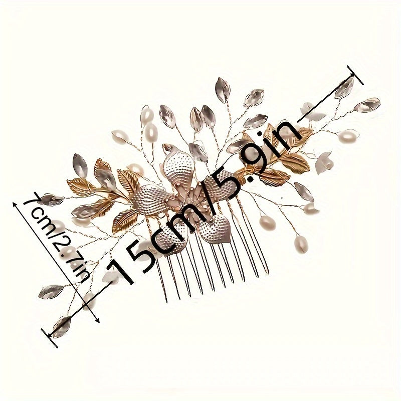 Ободок для волос нейлоновые жемчужины, стразы, цветок, свадебный аксессуар для женщин