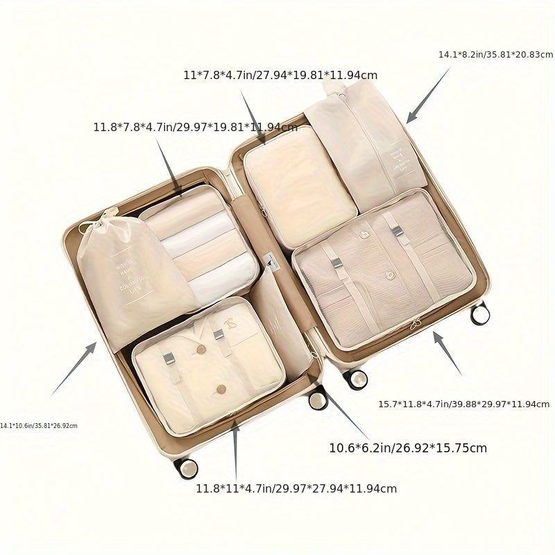 Maternity Organizer Bag Set 7 Pieces Polyester Travel and Hospital Storage