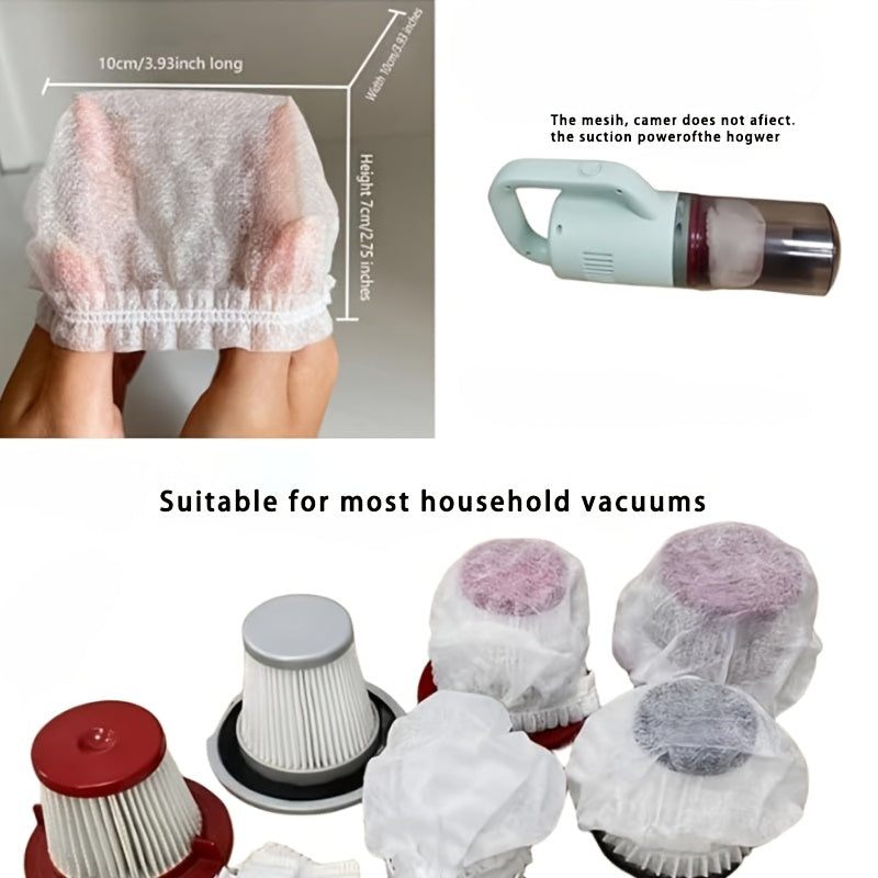 100-Pack Disposable Vacuum Filter Mesh Pads Non-Woven Fabric Handheld Vacuum Accessories
