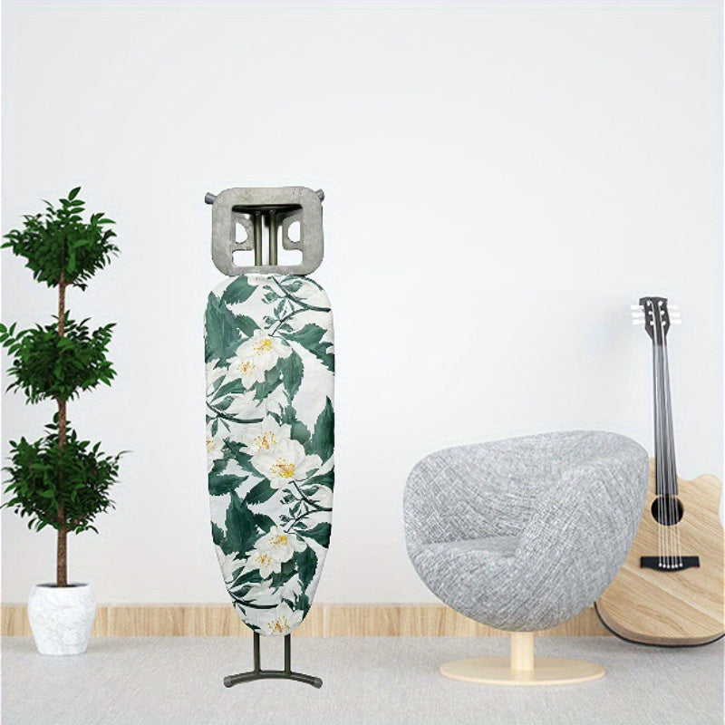 Funda para tabla de planchar floral, resistente al calor, de poliéster grueso, fácil de instalar