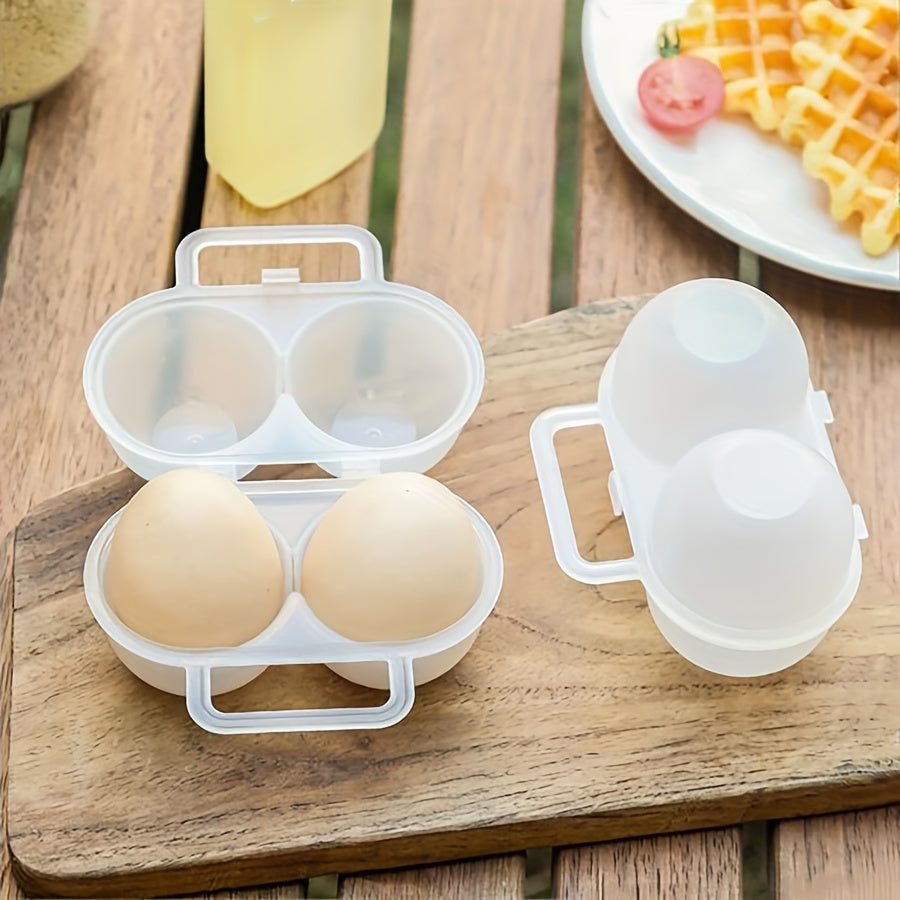 Egg Storage Container with 2 Compartments Fridge Safe Plastic Shockproof Organizer