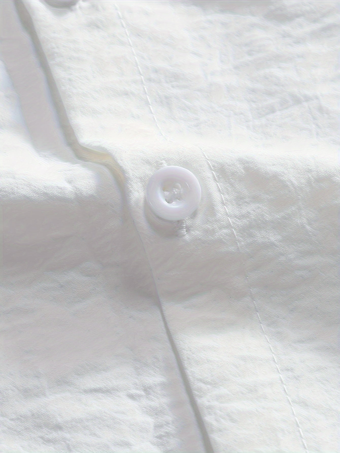 Men's Beige Short Sleeve Dress Shirt Polyester Solid Casual Office Plus Size