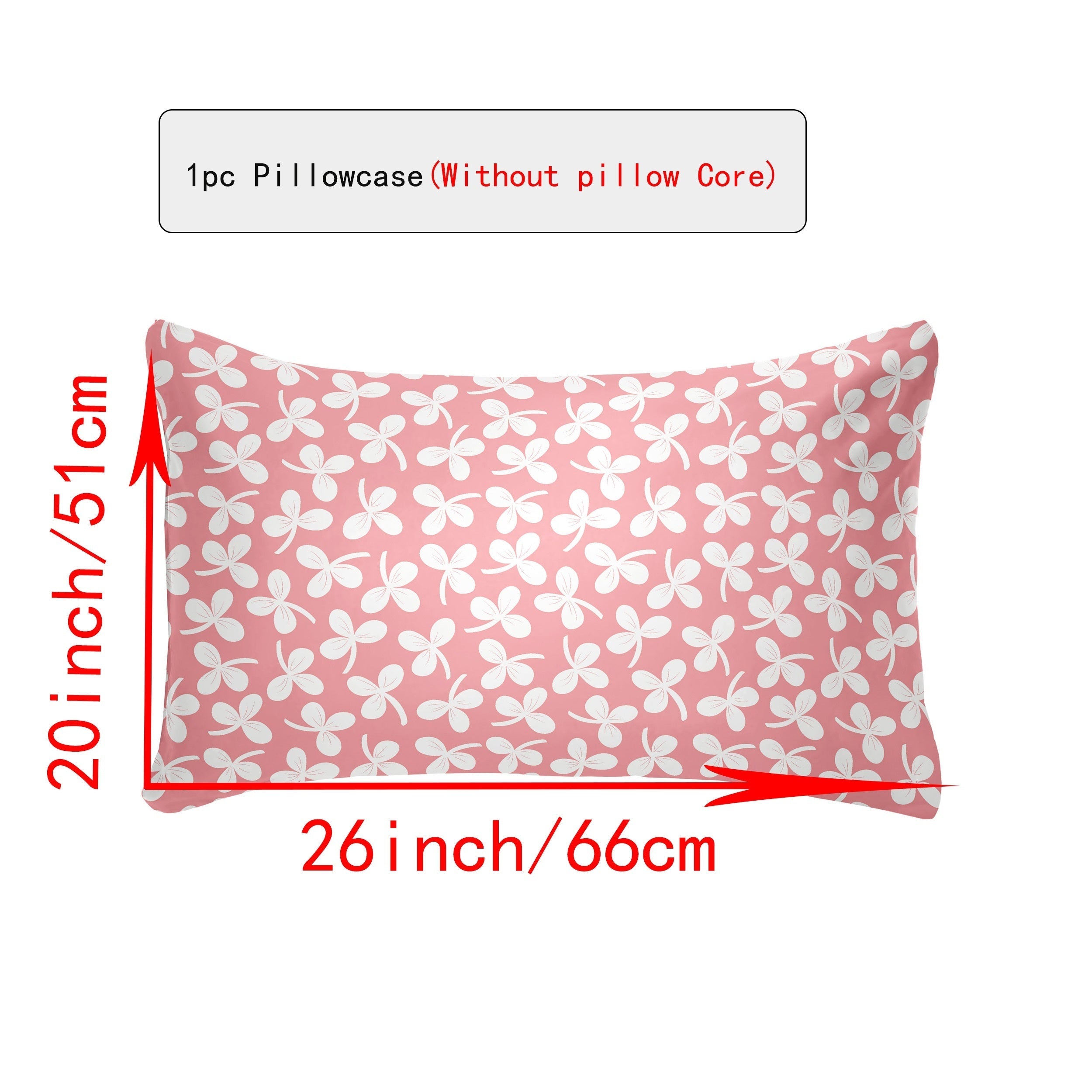 Breathable Pillowcase with Envelope Closure in Multiple Sizes and Floral Patterns