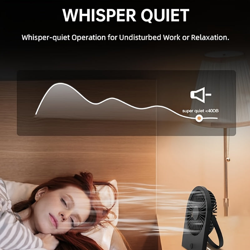 Mini USB Desk Fan with 3 Adjustable Speeds, Portable Quiet Indoor Use