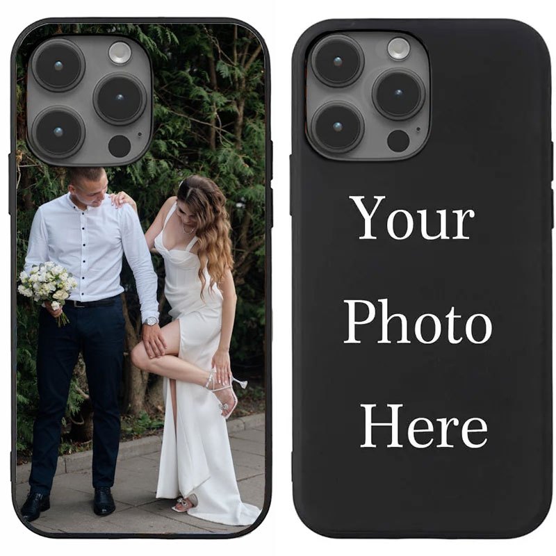 Funda de teléfono personalizable con fotos para modelos de iPhone con imágenes y texto personalizados
