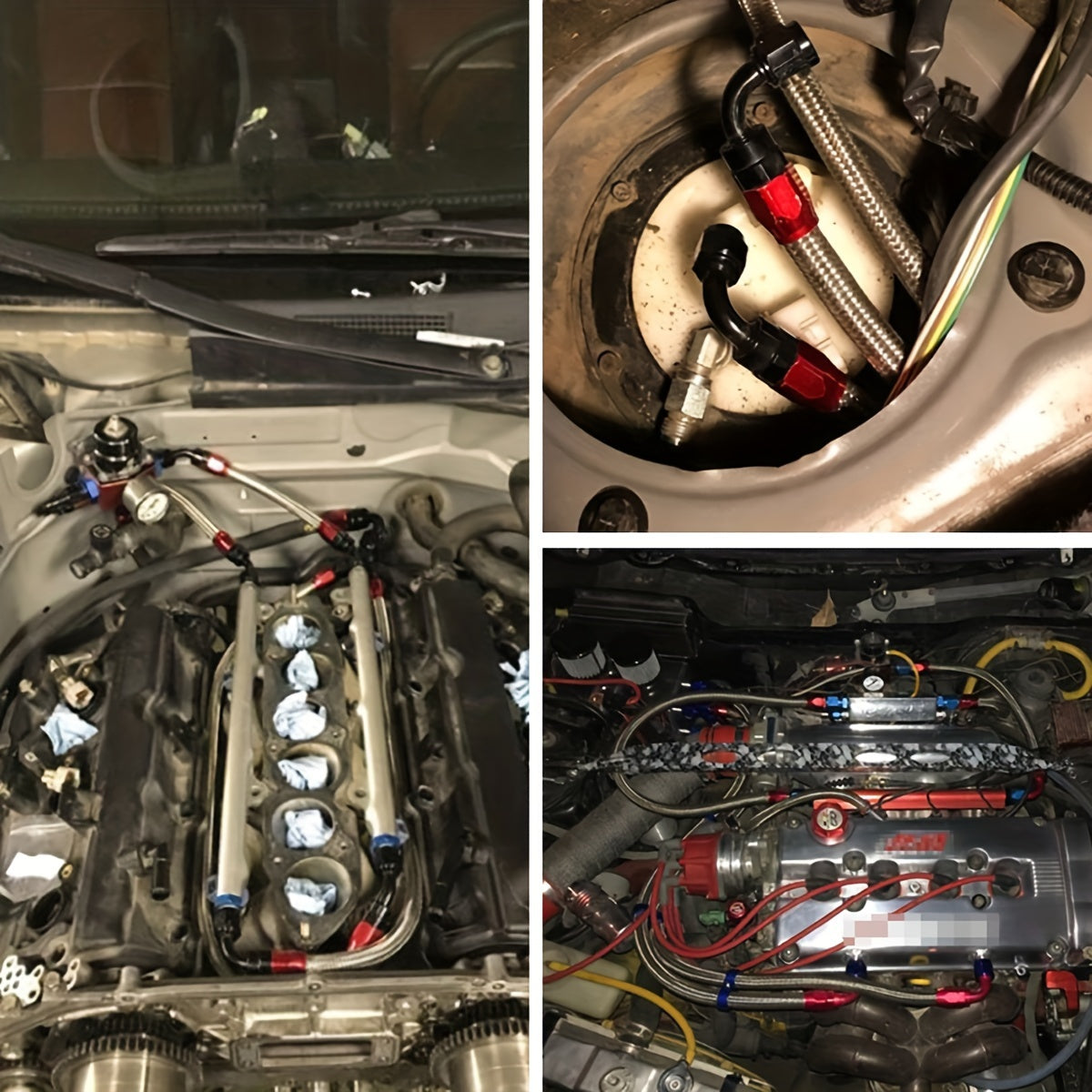 Universal Stainless Steel Braided Fuel Line 5/16 Inch Oil Gas Hose