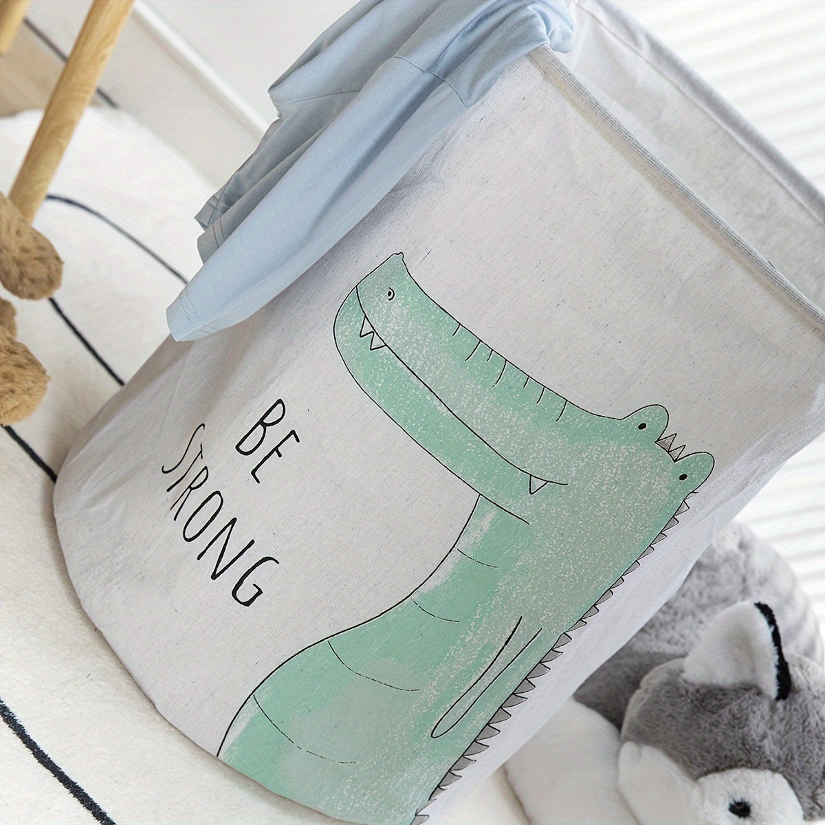 Ko'p funksiyali multfilm bosma saqlash savati tutqichlar bilan - turli xil narsalar uchun ajoyib; turli xonalar uchun mos - oq rang.