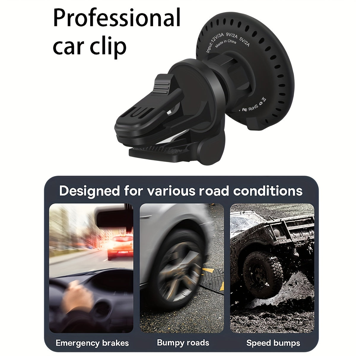 Wireless Car Charger Mount for iPhone 14 15 Pro Max Fast Charging Air Vent