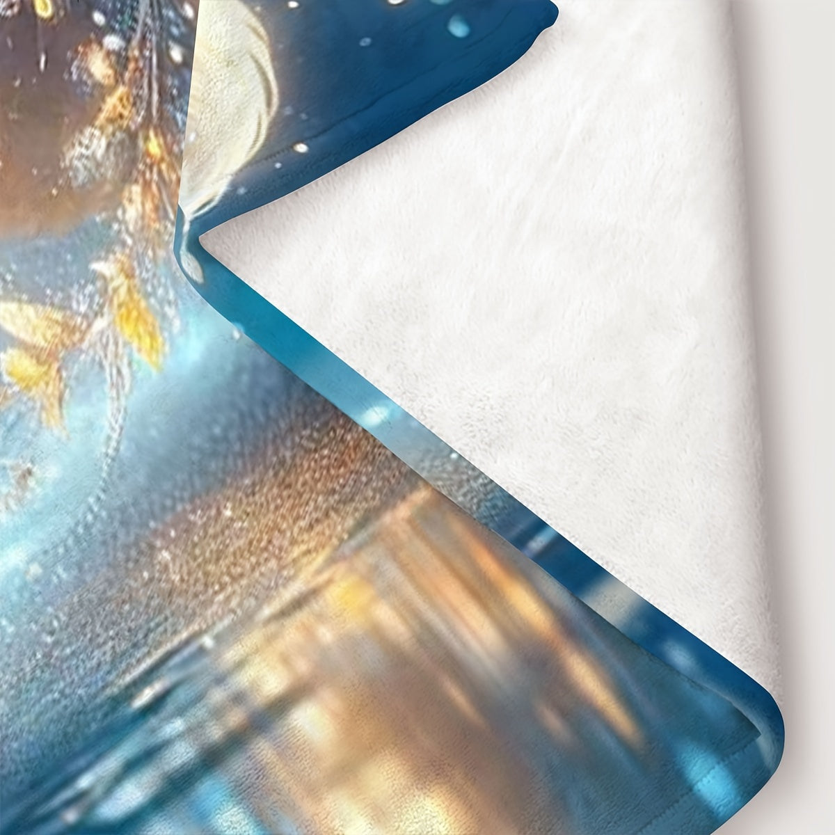 Soft Flannel Blanket with Anime Fox Print for Warmth and Comfort