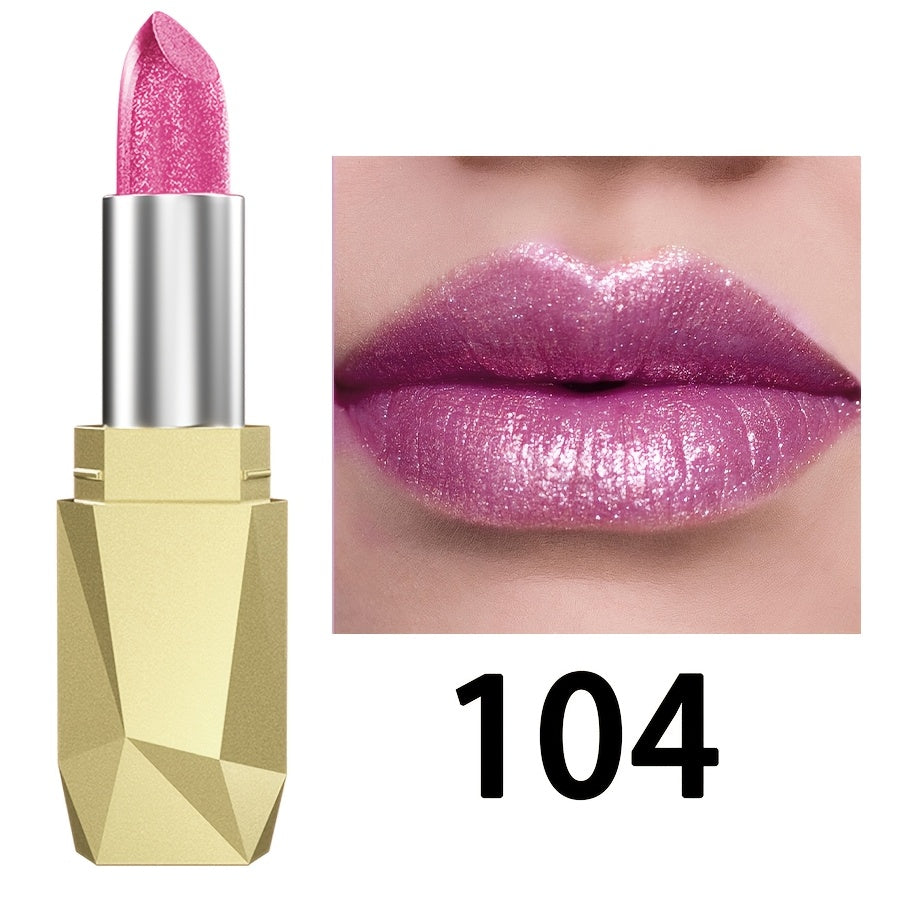 Pintalabios perlescente para mujer, de alta pigmentación, no se desvanece, con gloss hidratante