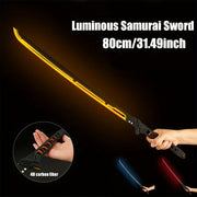 LED Illuminated Samurai Sword Replica 80cm Acrylic Cyberpunk Katana for Cosplay Party Photography
