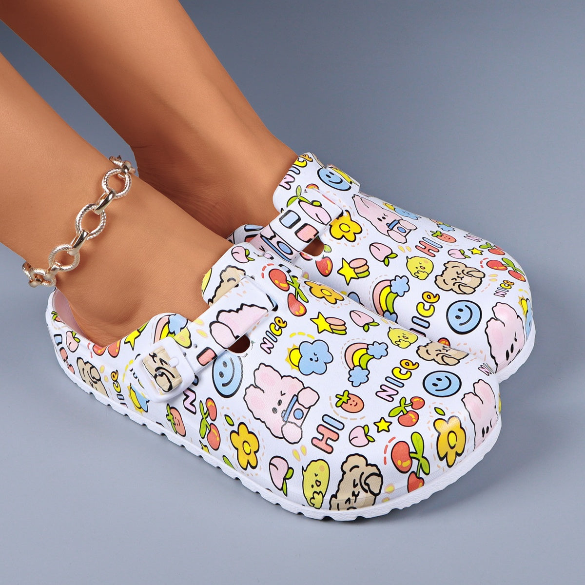 Women's Garden Shoes EVA Clogs Non-slip Summer Flat Beach Shoes