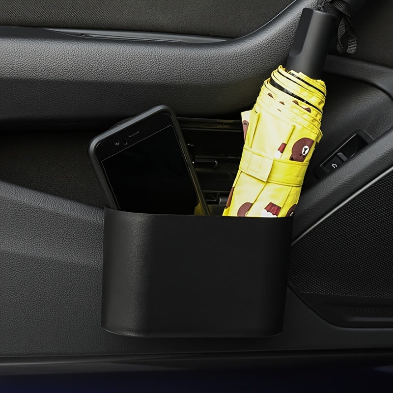 Compact Car Trash Can Durable PVC Vehicle Storage Accessory