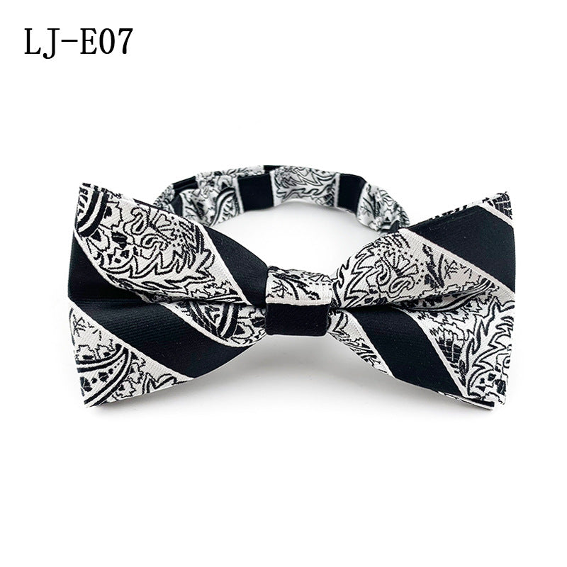 Men's Bow Tie Polyester Jacquard Fabric for Formal Events
