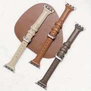 Ultra-Thin Synthetic Leather Watch Strap for iWatch Series 3 4 5 6 7 8 9 Ultra SE