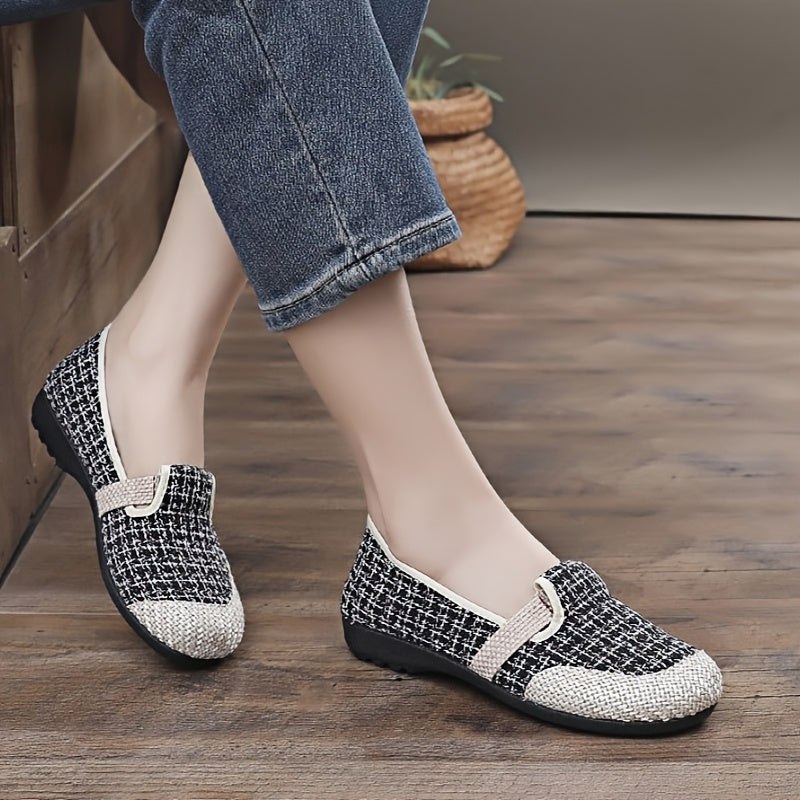 Women's Ethnic Retro Slip-On Flat Shoes Comfortable Casual Footwear