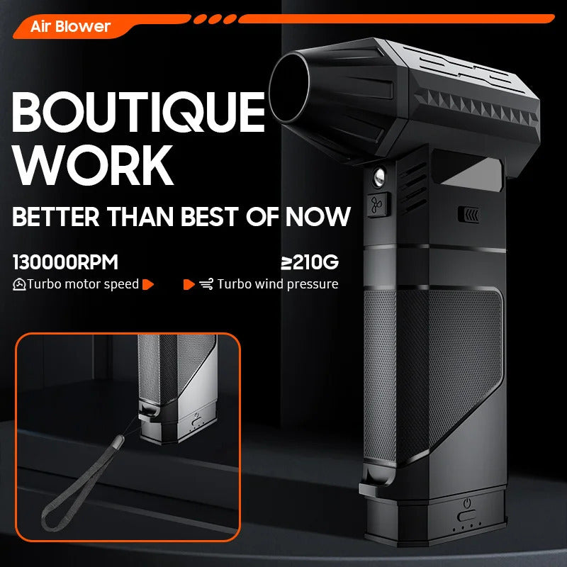 130,000 RPM yuqori tezlikdagi fan va Type-C zaryadlashga ega kuchli changyutgich 70M/S havo oqimini brushless jet dizayni bilan taqdim etadi.