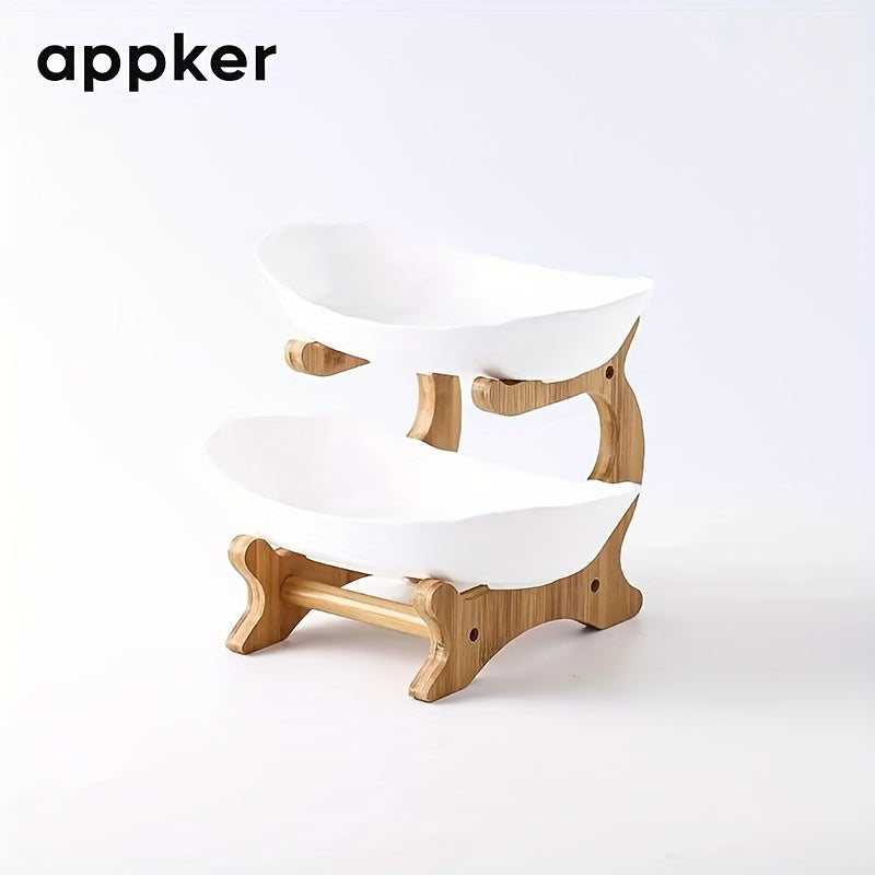 Plastic Serving Tray Set 2-Tier 3-Tier Fruit Snack Candy Cake for Home Restaurant Hotel