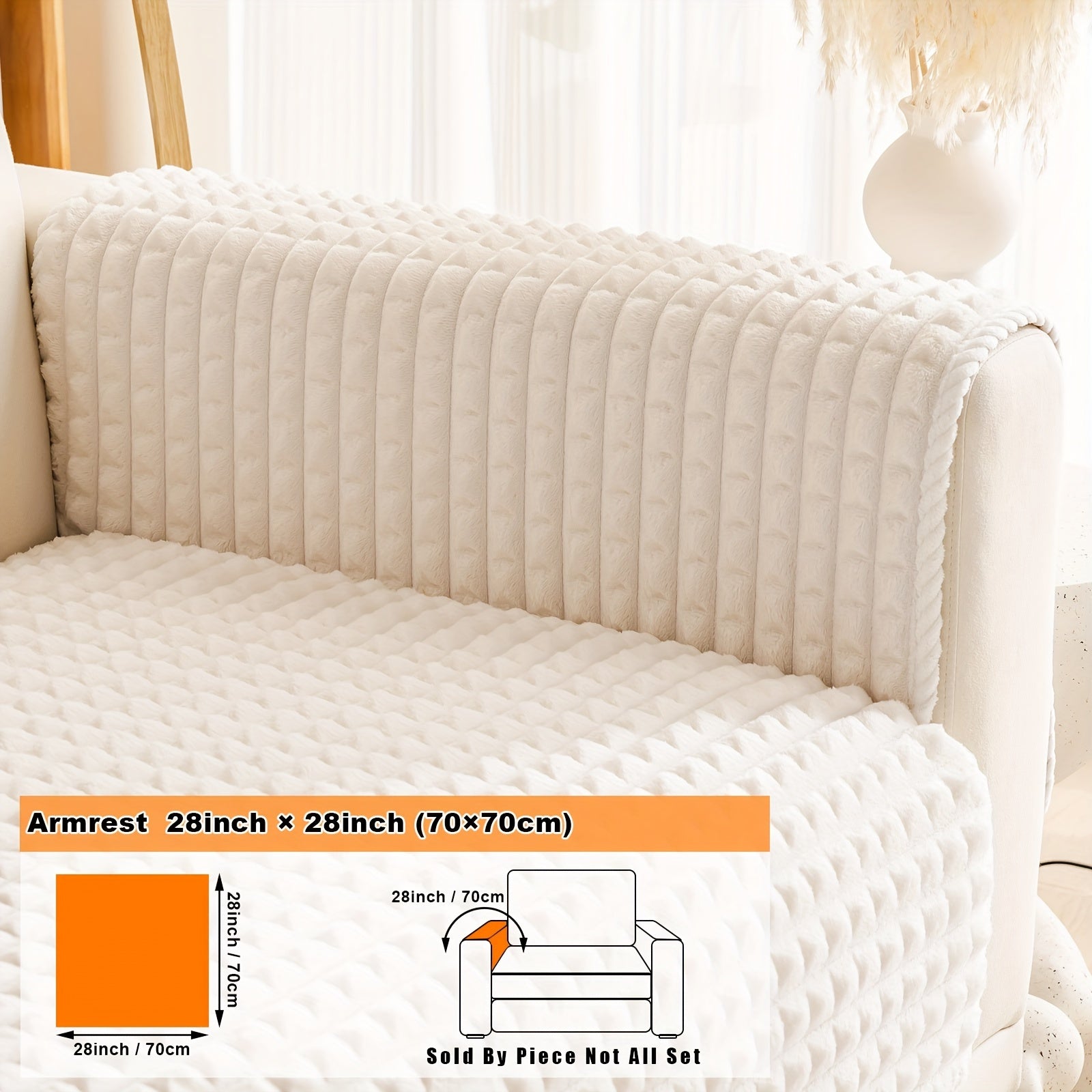 Нескользящая плюшевая накидка на диван для всей мебели, безопасная для домашних животных, легко очищается