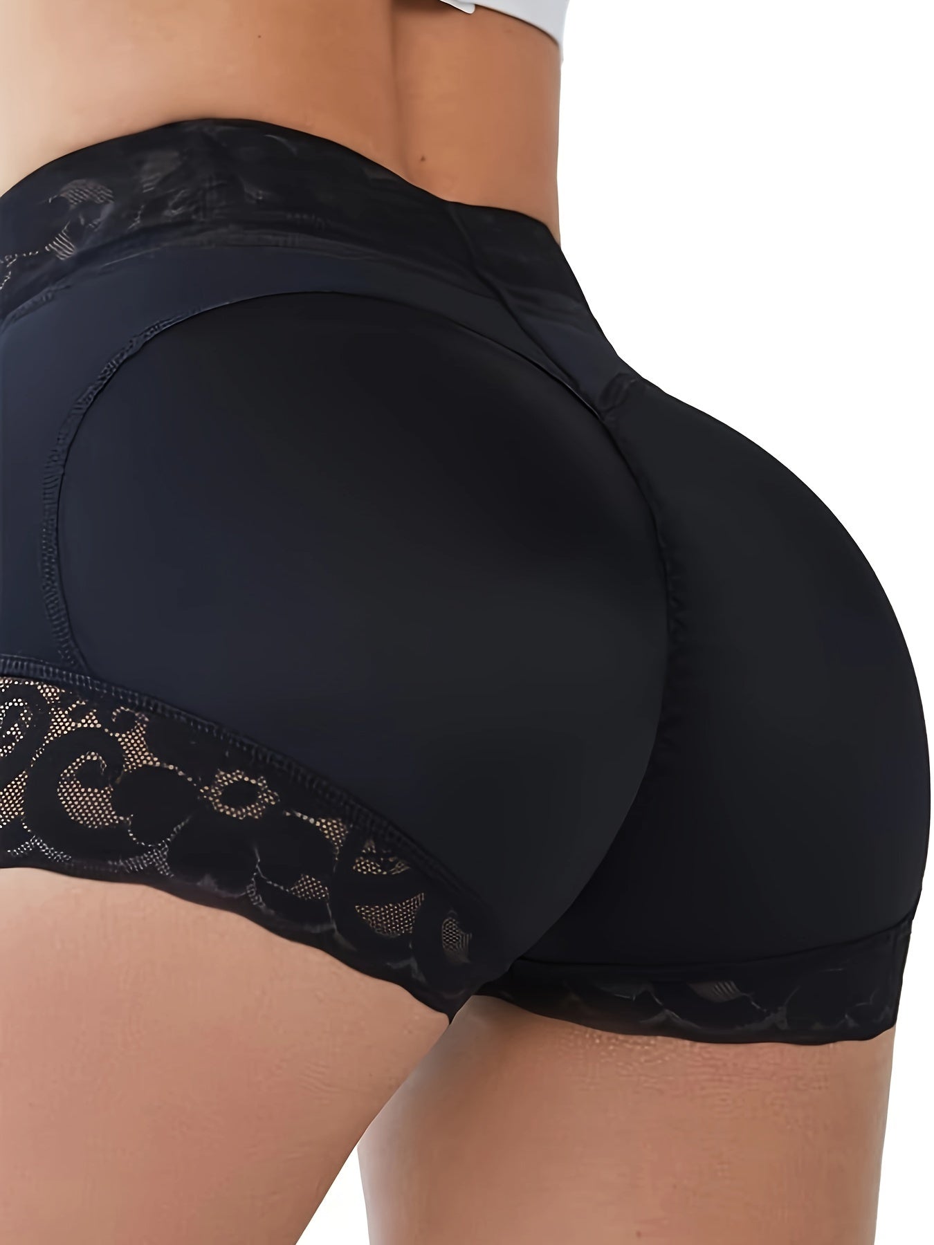 Lace High-Waisted Body Shaper Briefs for Slimming and Tummy Control