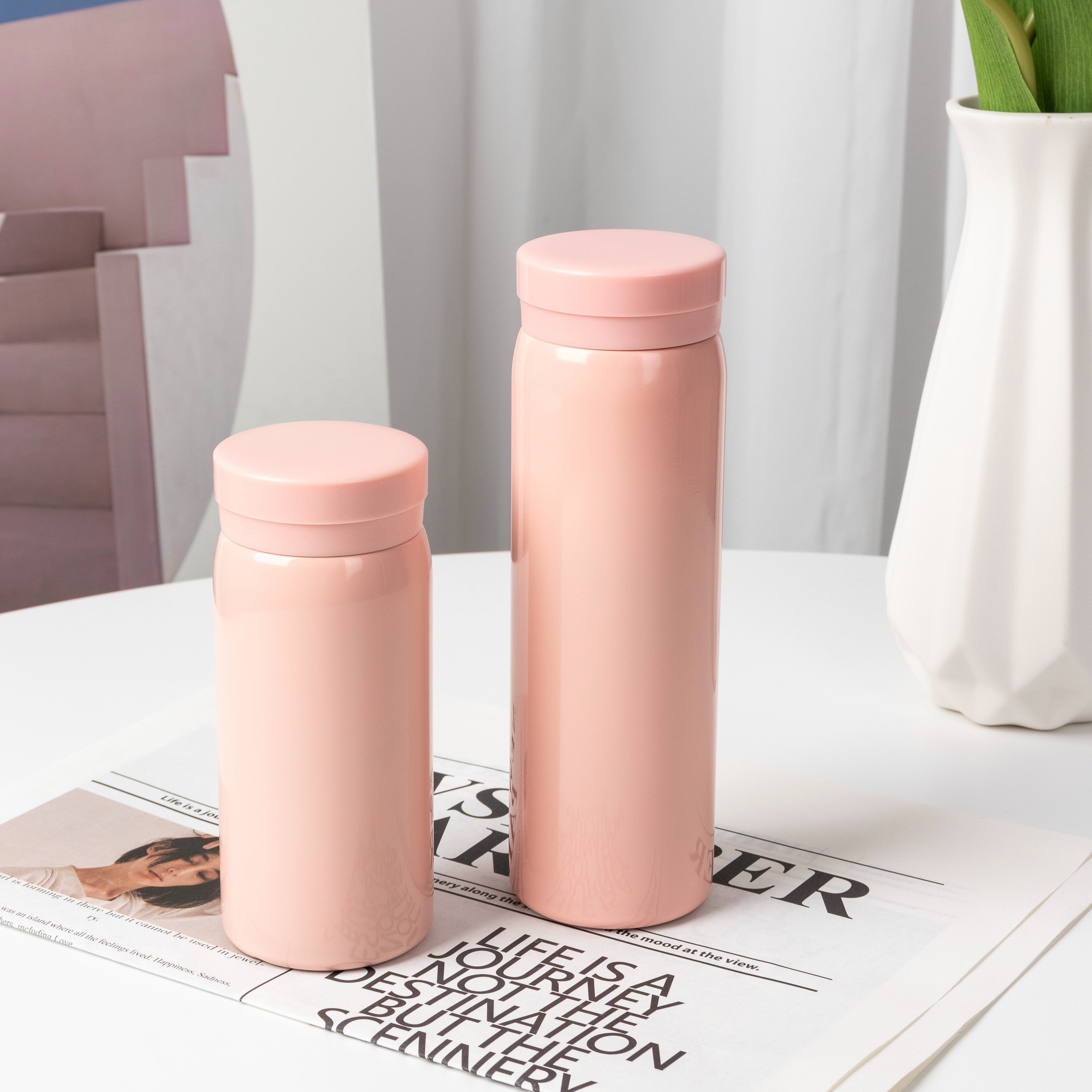 Double Layer Vacuum Insulated Travel Mug Stainless Steel Leak-Proof Lid 16oz Blue