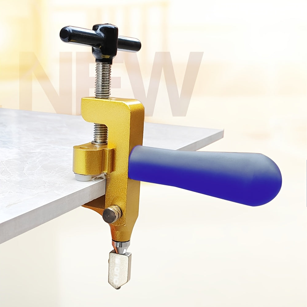 1 dona qo'lda ishlatiladigan shisha plitka kesish asbobi, olmos uchli, hunarmandchilik va derazalar uchun shishani kesish uchun mos. Shisha plitkalarni kesish uchun portativ qo'l asboblari to'plami.