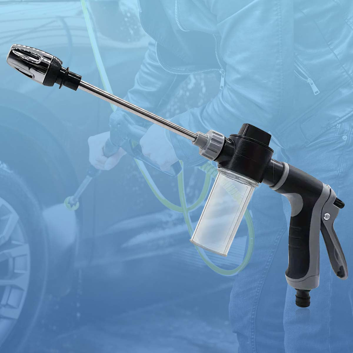 High Pressure Car Wash Water Gun with Copper Tip and Quick Connect Adapter