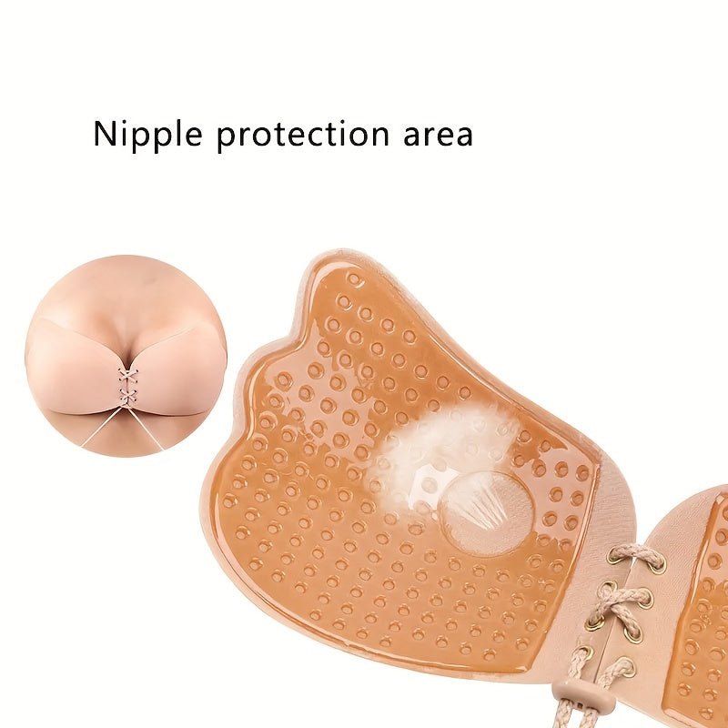 Durable Lace-Up Nipple Covers Invisible Backless Breast Pasties for Women