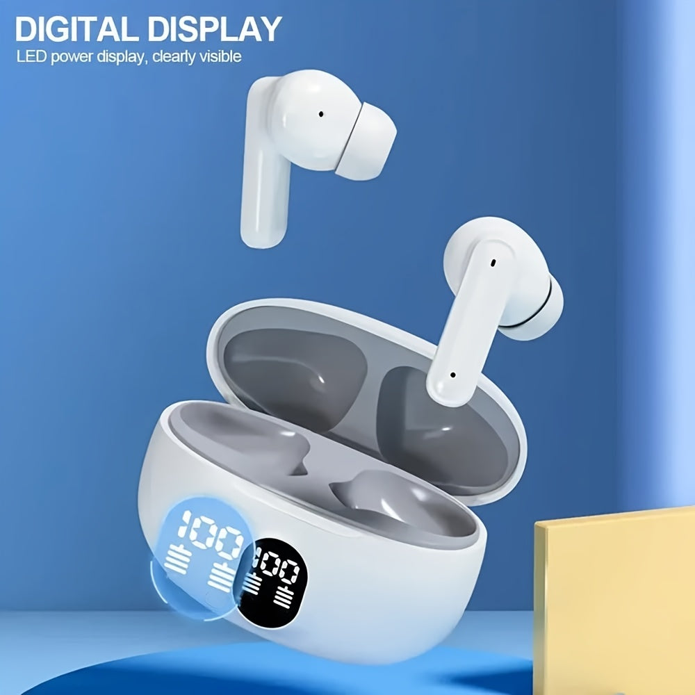 Auriculares inalámbricos TWS 2025 In-Ear con pantalla clara y sonido estéreo HiFi para deportes y juegos