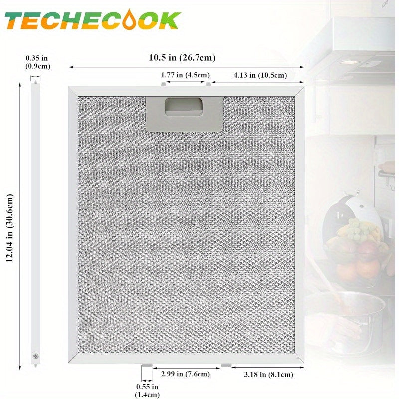 5-Layer Aluminum Mesh Range Hood Grease Filter Replacement 26.67 x 30.48 cm 3 Pack