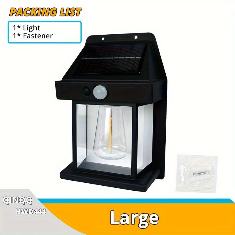 Luz de pared solar con sensor de movimiento y modos ajustables