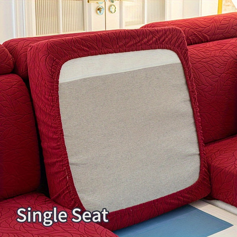 Чехол для дивана из жаккардовой ткани, растяжимый и стойкий к пятнам, универсальный размер для всех сезонов, нескользящий чехол для дивана для домашнего декора.