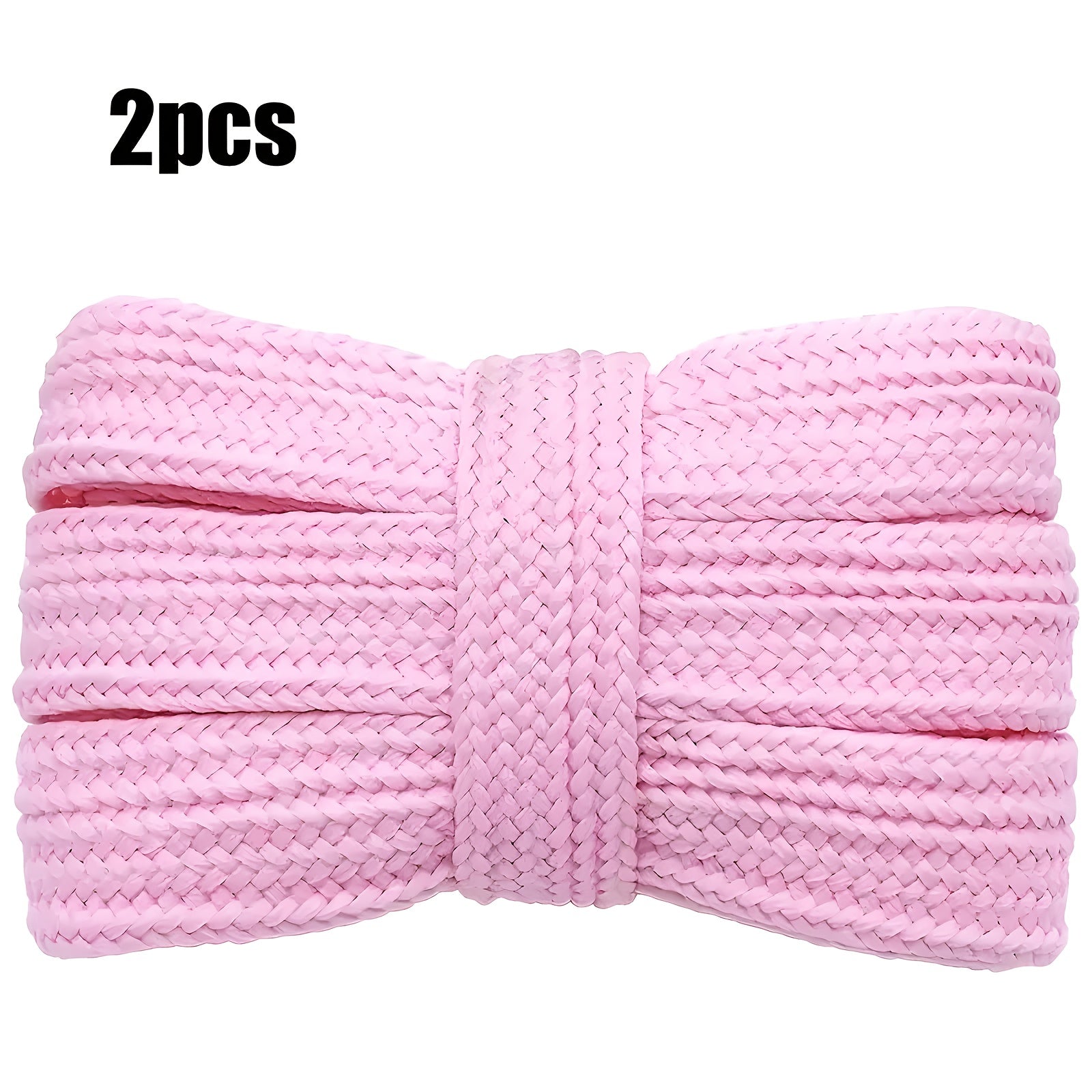 Unisex 2cm Solid Color Shoelaces for Casual Shoes Sneakers Black White Pink