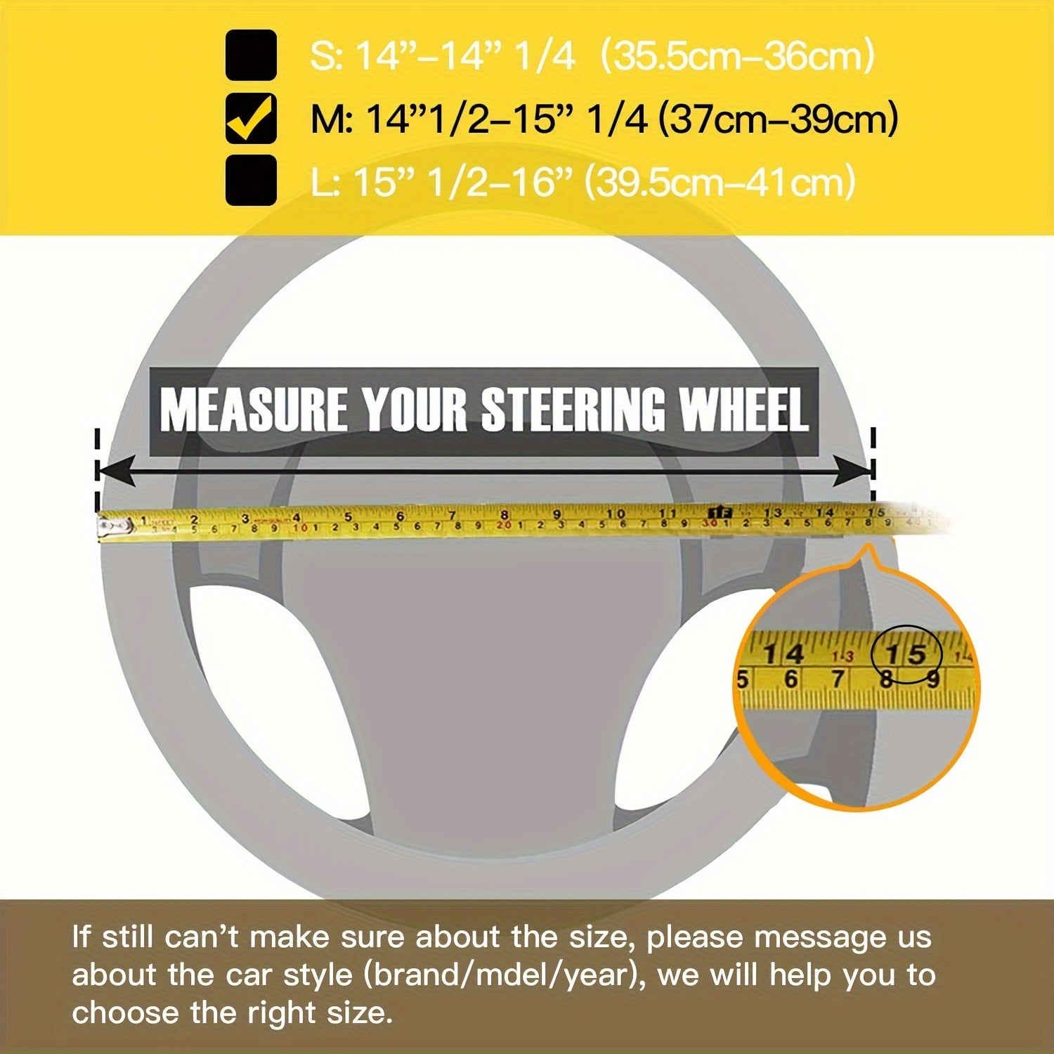 Universal Car Steering Wheel Cover Crystal Diamond Polyester 38cm