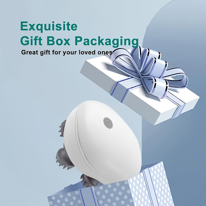 Электрический массажер для кожи головы с дизайном осьминога, перезаряжаемый через USB, с двумя скоростями для глубокого расслабления