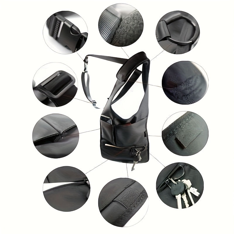 Men's Underarm Invisible Shoulder Bag Anti-Theft Crossbody Knit Fabric Polyester Nylon