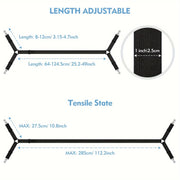 Juego de 3 correas ajustables para sábanas, sujetadores elásticos para sábanas ajustables