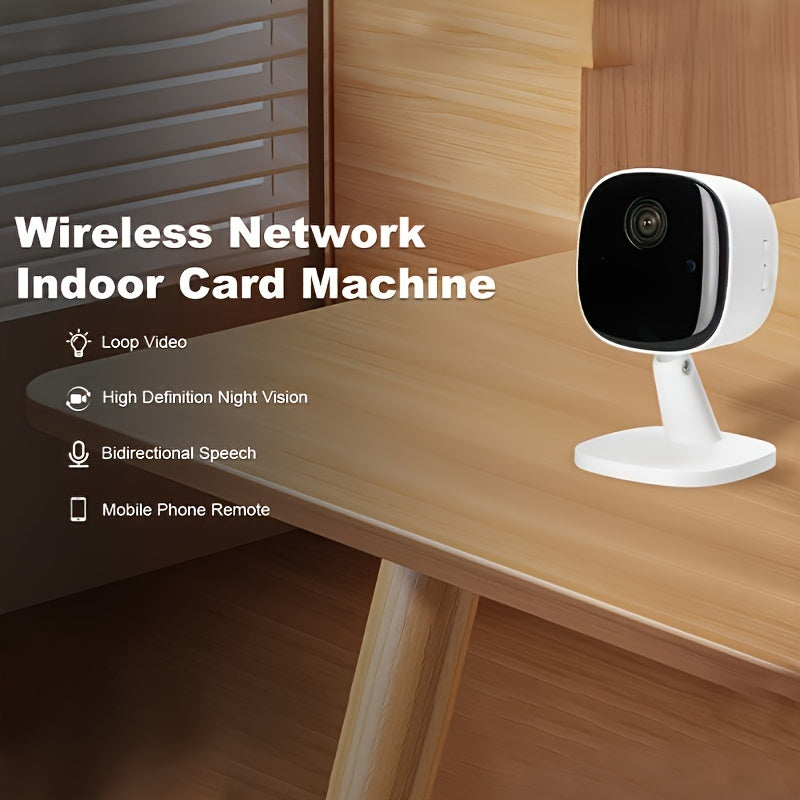 Smart Home Security Camera 720p HD 360 Degree Rotation Wi-Fi Wall Mount Night Vision