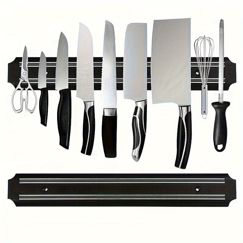 Durable Plastic Magnetic Knife Holder Wall Mount Organizer for Kitchen Storage