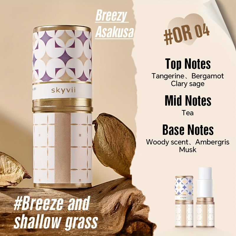 Solid Perfume Stick for Adults with Refreshing Floral Scent 0.5 oz