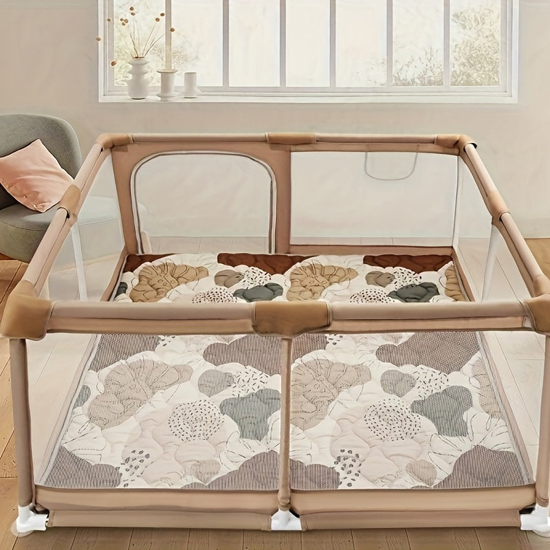 127.0cm X 127.0cm o'lchamdagi egiluvchan qalin ko'pik o'yin matosi - bolalar va kichik bolalar uchun yumshoq, sirpanmaydigan va hidlanmaydigan emish matosi, BOHO dizayni bilan mashinada yuvish mumkin.