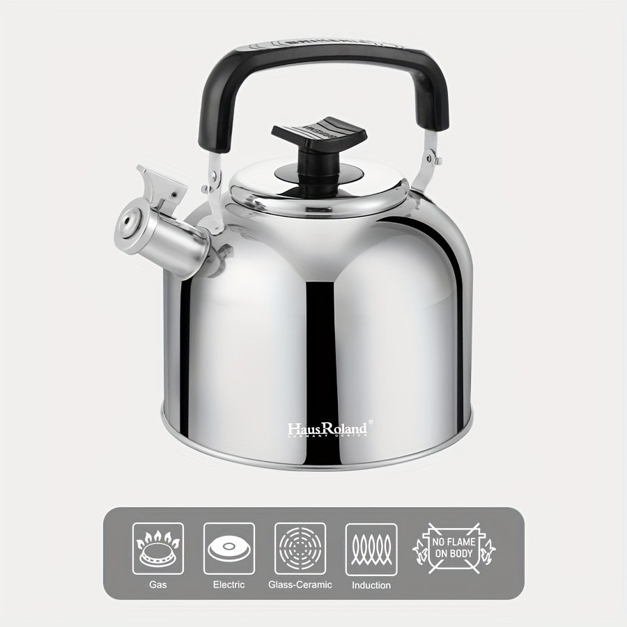 Stainless Steel Whistle Kettle 4L Capacity for Gas Electric and Ceramic Stoves