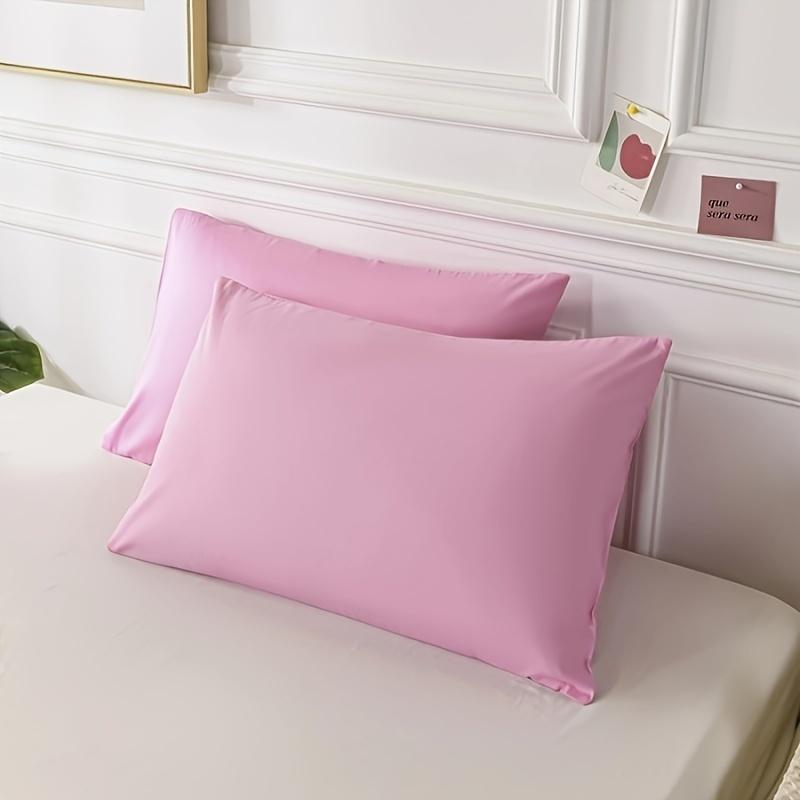 Solid Color Pillowcases Lightweight Soft Brushed Polyester for Cozy Bedroom